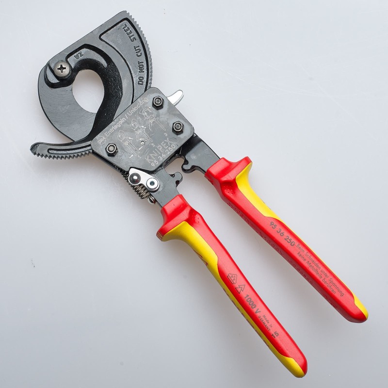 Knipex-Tangen.nl | Kabelschaar Ratelprincipe 95 36 250 VDE KNIPEX |...