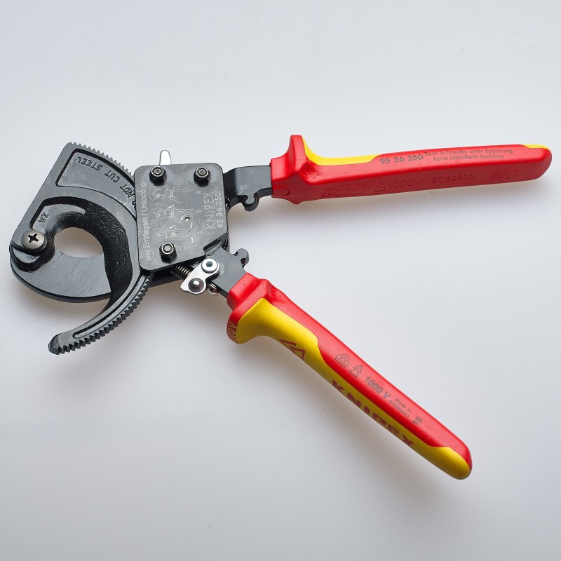 Knipex-Tangen.nl | Kabelschaar Ratelprincipe 95 36 250 VDE KNIPEX |...