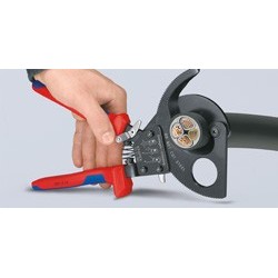 Knipex-Tangen.nl | Kabelschaar Ratelprincipe 95 36 250 VDE KNIPEX |...