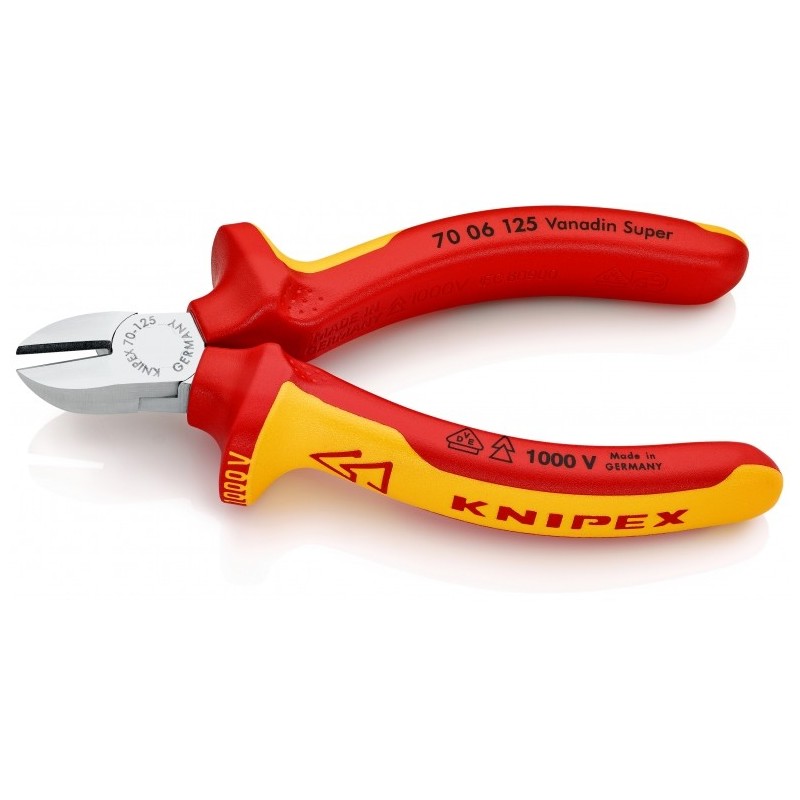 Knipex-Tangen.nl | Zijsnijtang 70 06 125 VDE KNIPEX | 70 06 125