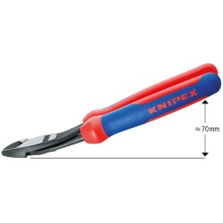 Knipex-Tangen.nl | Kracht-zijsnijtang onder hoek 74 22 200 KNIPEX |...