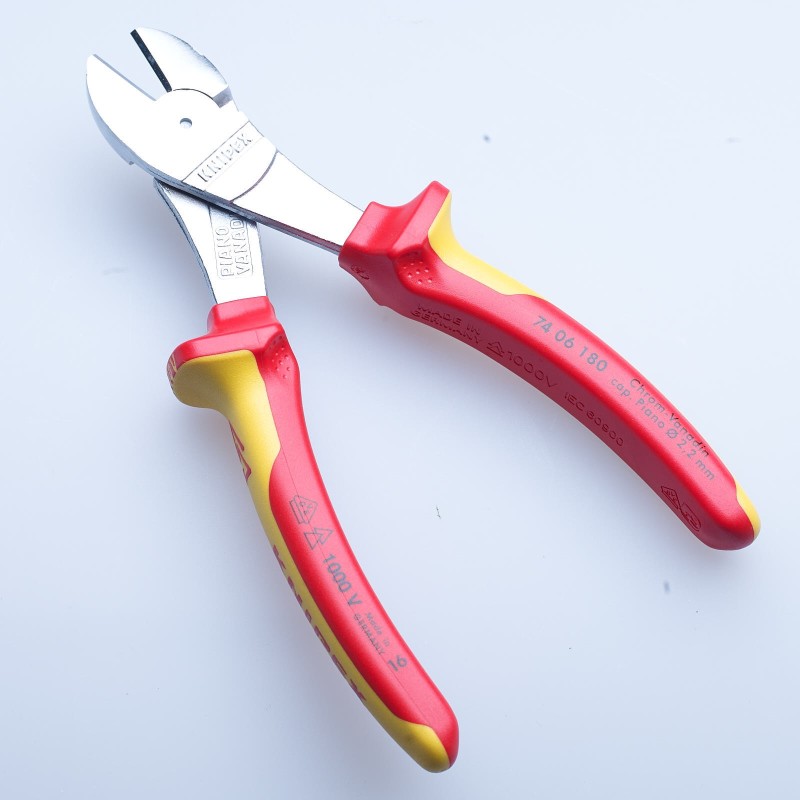 Knipex-Tangen.nl | Kracht-zijsnijtang 74 06 180 VDE KNIPEX | 74 06 180