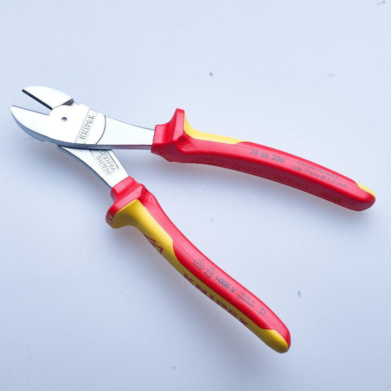 Knipex-Tangen.nl | Kracht-zijsnijtang 74 06 200 VDE KNIPEX | 74 06 200