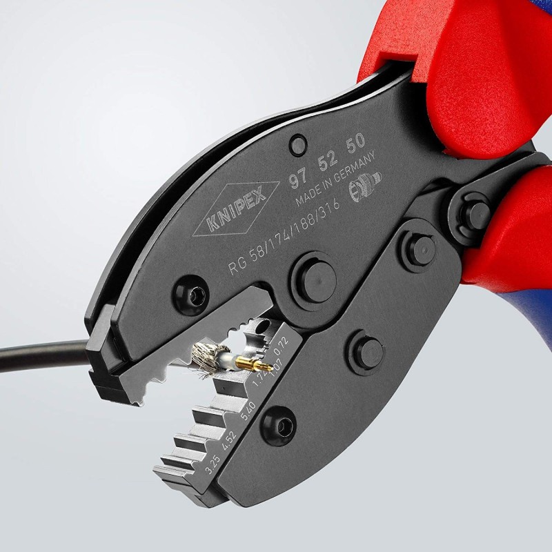 Knipex-Tangen.nl | PreciForce® Krimptang-Coax- BNC-stekkers 97 52 5...