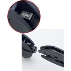 Goed zichtbare symbolen van de krimpprofielen en pictogrammen