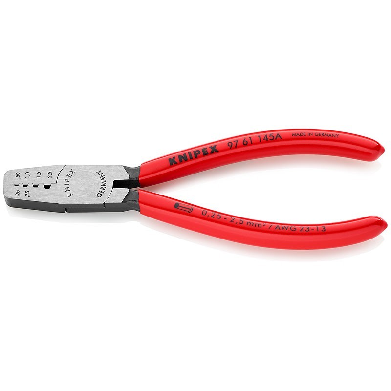 Knipex-Tangen.nl | Adereindhuls krimptang 97 61 145 A KNIPEX | 97 6...