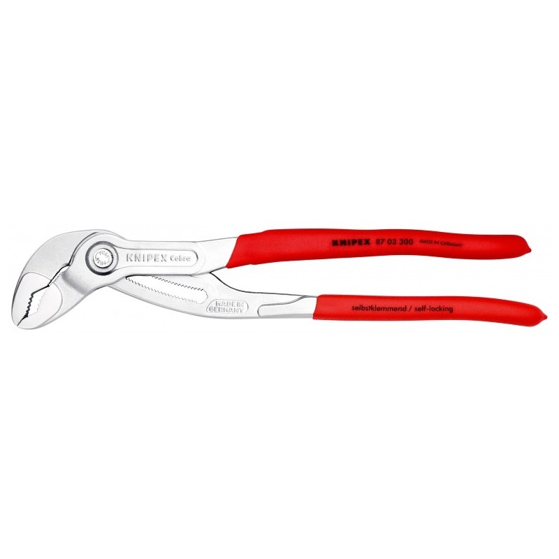 Knipex-Tangen.nl | Cobra® Waterpomptang verchroomd 87 03 300 KNIPEX...