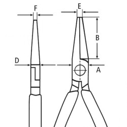 Precisietangen voor fijne montagewerkzaamheden bijv. in elektronica en fijne mechanica.