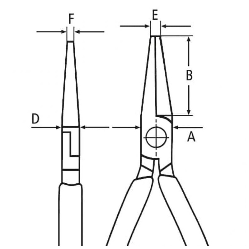 Precisietangen voor fijne montagewerkzaamheden bijv. in elektronica en fijne mechanica.