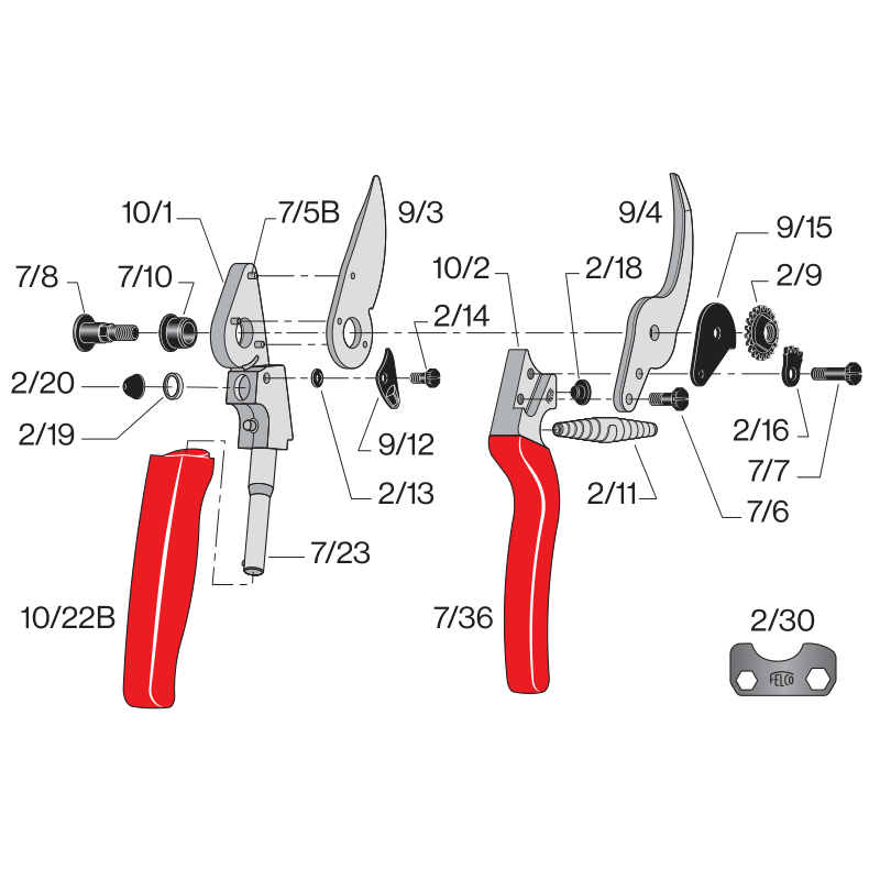 Knipex-Tangen.nl | FELCO 10 snoeischaar linkshandig | FELCO 10