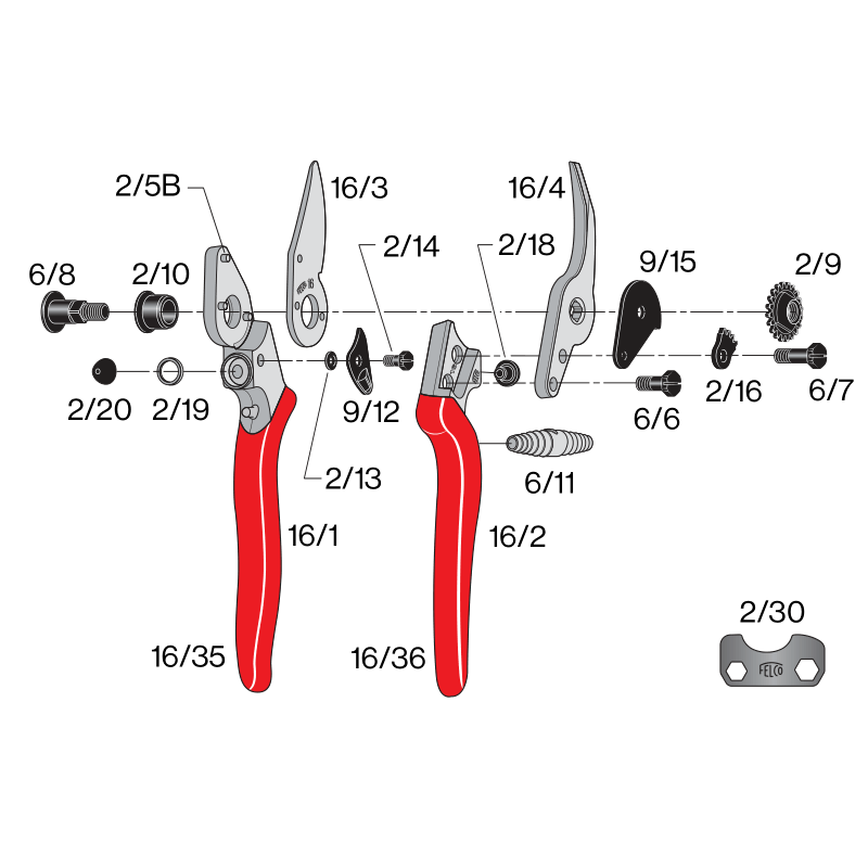 Knipex-Tangen.nl | FELCO 16 linkshandige snoeischaar-compact | FELC... Knipex-Tangen.nl | FELCO 16 linkshandige snoeischaar-compact | FELC...