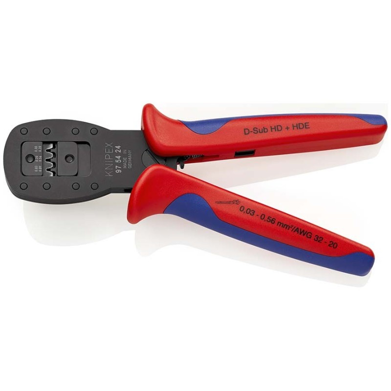 Knipex-Tangen.nl | Krimptang voor miniatuurstekkers 97 54 24 KNIPEX...