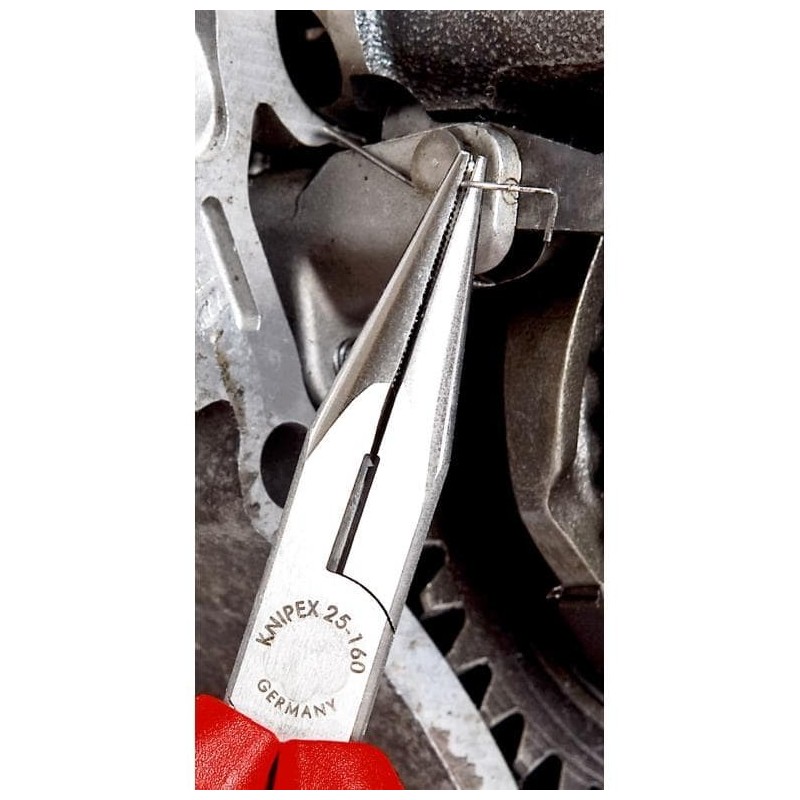 Geschikt voor fijnere grijp- en knipwerkzaamheden Vlakronde, lange, spits toelopende bekken.