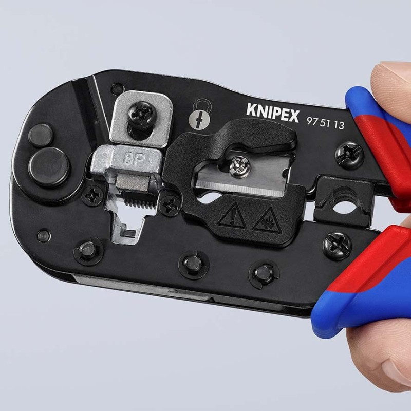 Knipex-Tangen.nl | Krimptang voor Western stekkers 97 51 13 KNIPEX ...