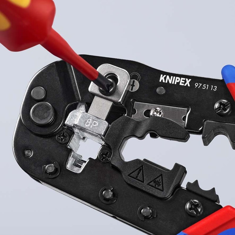 Knipex-Tangen.nl | Krimptang voor Western stekkers 97 51 13 KNIPEX ...