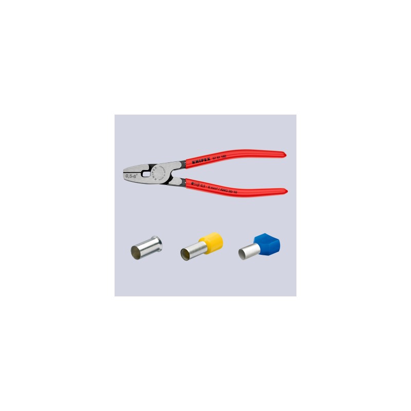 Knipex-Tangen.nl | Adereindhuls krimptang met voorinvoering 97 71 1...