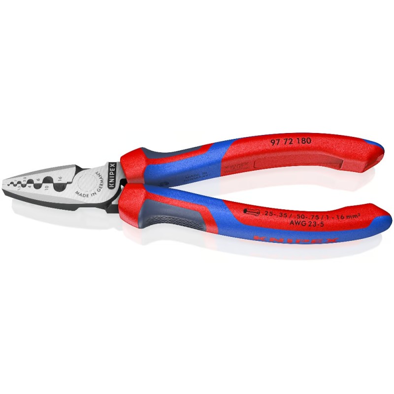 Knipex-Tangen.nl | Adereindhuls krimptang 97 72 180 KNIPEX | 97 72 180