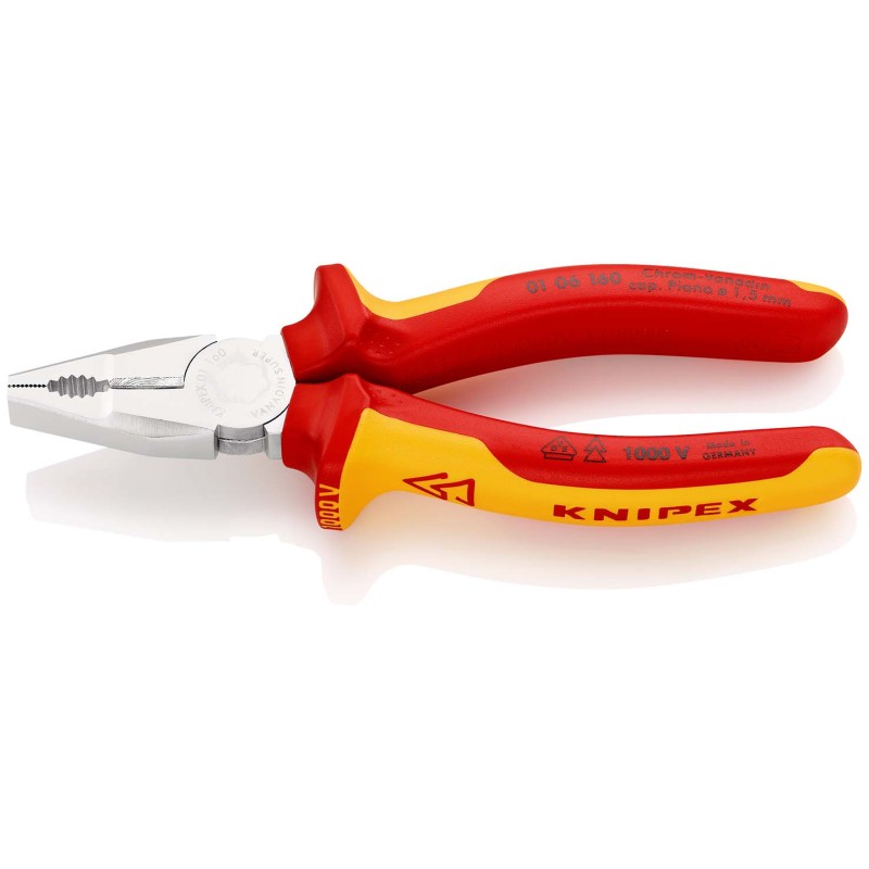 Combinatietang Chroom-Vanadium VDE KNIPEX 01 06 160 ...4003773040729