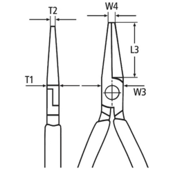 Knipex-Tangen.nl | Langbektang PLAT KNIPEX 30 15 160 4003773035046