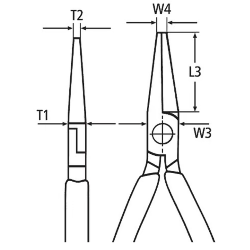 Knipex-Tangen.nl | Langbektang PLAT KNIPEX 30 15 160 4003773035046