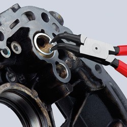 Tang grijs geatramenteerd, grepen met PVC bekleed, voor binnenveer