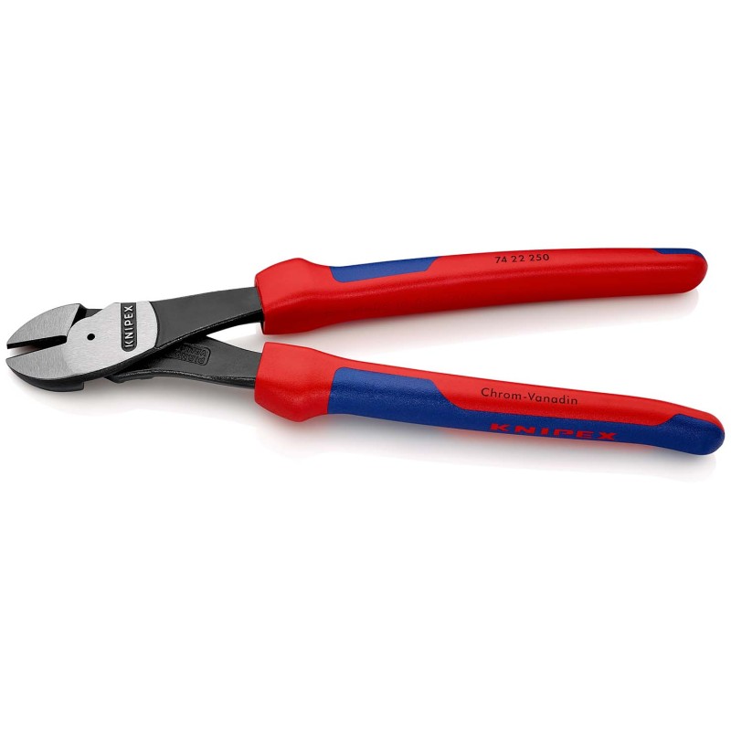 Knipex-Tangen.nl | Kracht-zijsnijtang onder hoek 74 22 250 KNIPEX 4003773071372
