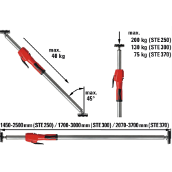 BESSEY Plafond- en montagesteun STE250 4008158041254 BESSEY Plafond- en montagesteun STE250 4008158041254