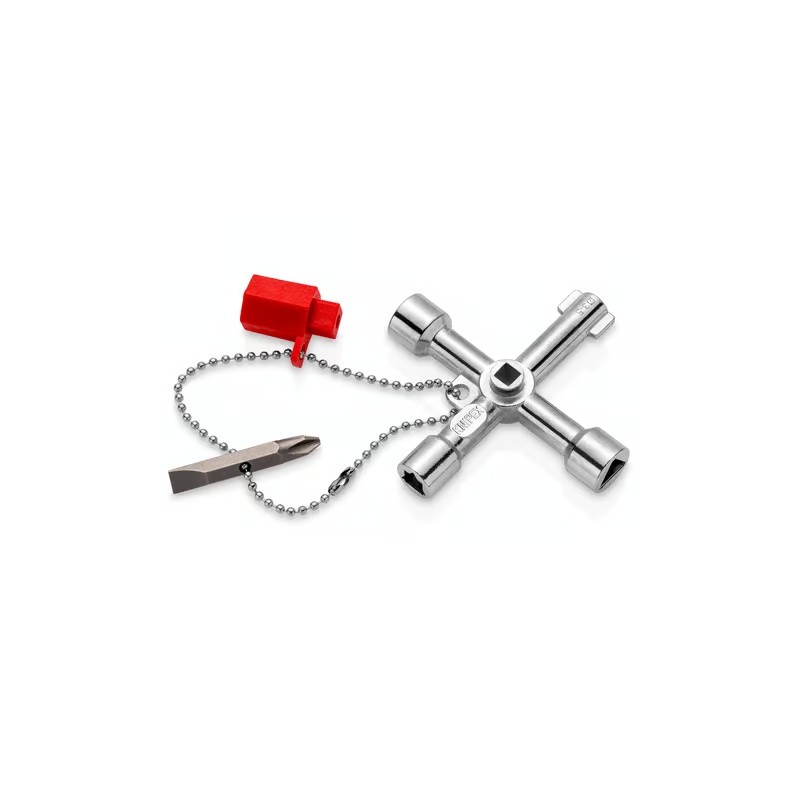 KNIPEX Schakelkastsleutel met Philips en Sleuf bit