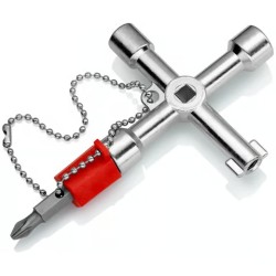 KNIPEX Schakelkastsleutel met Philips en Sleuf bit