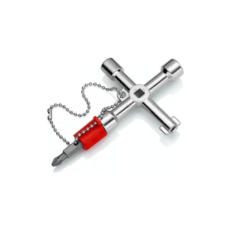 KNIPEX Schakelkastsleutel met Philips en Sleuf bit