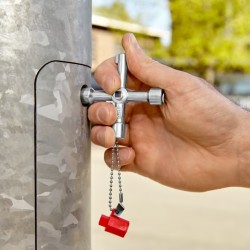 KNIPEX Schakelkastsleutel met Philips en Sleuf bit