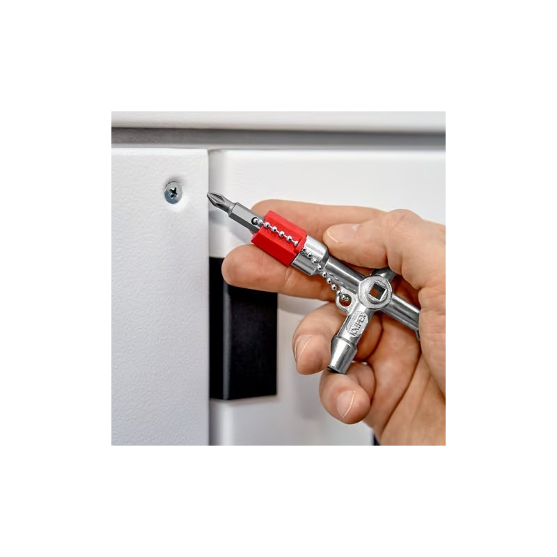 KNIPEX Schakelkastsleutel met Philips en Sleuf bit