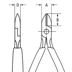 Precisie elektronica-zijsnijtang 79 42 125 Z KNIPEX
