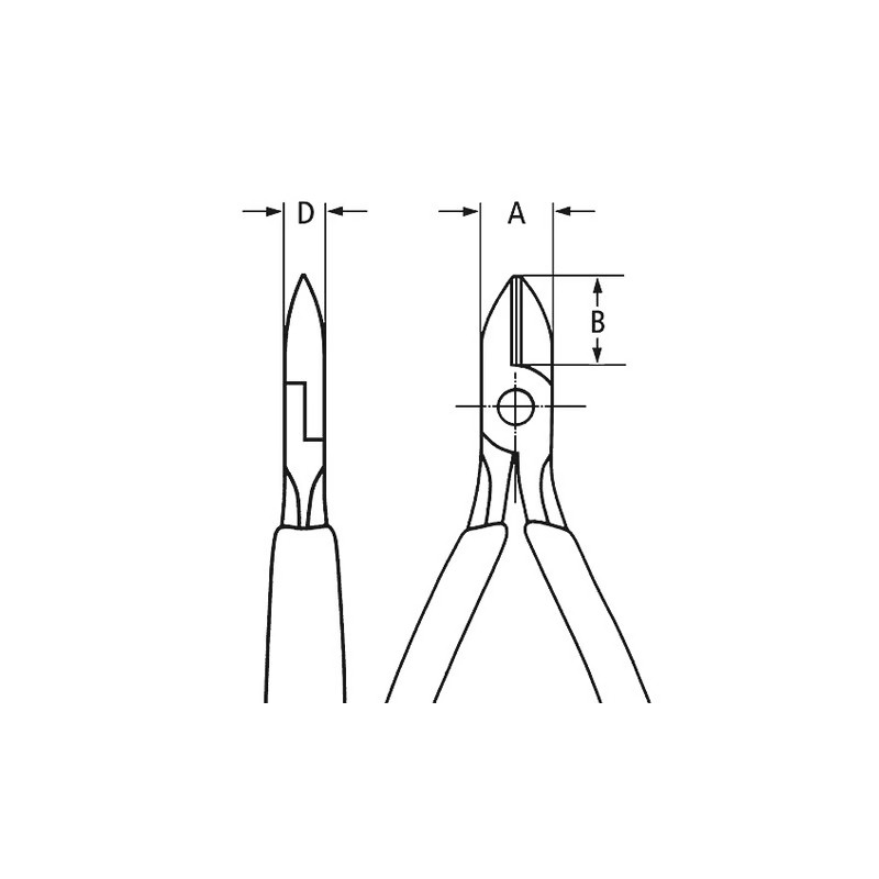 Precisie elektronica-zijsnijtang 79 42 125 Z KNIPEX