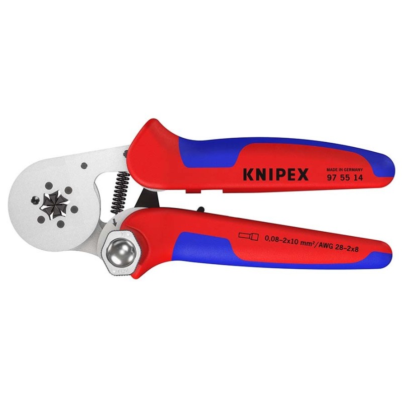 Krimptang zij-invoering 6-kant 97 55 14 KNIPEX-Verchroomd