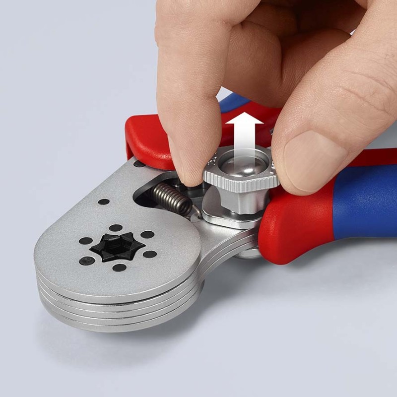 Krimptang zij-invoering 6-kant 97 55 14 KNIPEX-Verchroomd