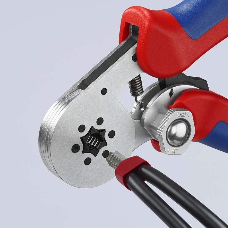 Krimptang zij-invoering 6-kant 97 55 14 KNIPEX-Verchroomd