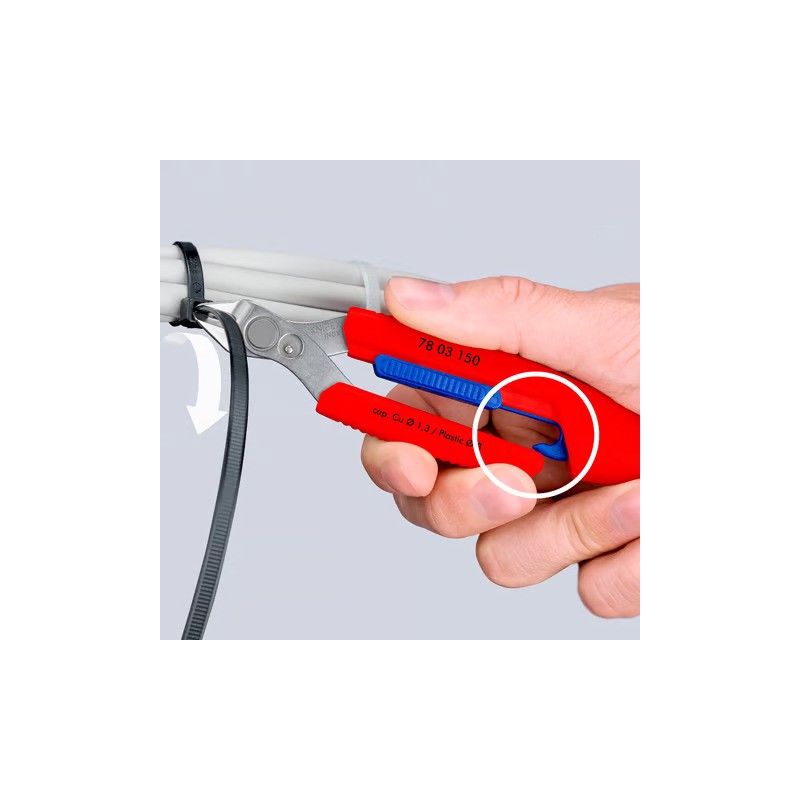 KNIPEX Slim Knips in gereedschapshouder Fijne kniptang