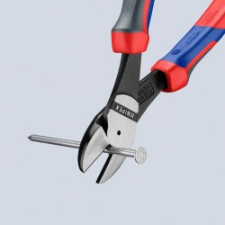 Kracht-zijsnijtang 74 02 200 KNIPEX 200 mm KNIPEXtend