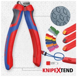 Kracht-zijsnijtang 74 02 200 KNIPEX 200 mm KNIPEXtend